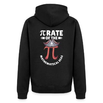 Pi Tag Pirate Mathématicien Pi Symbol Number - Veste à capuche bio Premium Unisexe - noir - Dos - Nico (187cm)