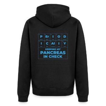 Pancréas diabétique - Veste à capuche bio Premium Unisexe - noir - Dos - Nico (187cm)