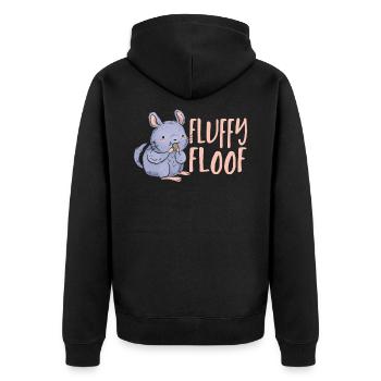 Fluffy Floof Chinchilla Maman - Veste à capuche bio Premium Unisexe - noir - Dos - Nico (187cm)