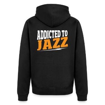 Accro au jazz jazz musique jazz jazz auditeur - Veste à capuche bio Premium Unisexe - noir - Dos - Nico (187cm)