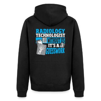 Technologue en radiologie sans nous c’est un - Veste à capuche bio Premium Unisexe - noir - Dos - Nico (187cm)