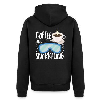 Café et plongée en apnée Snorkel Dive Plongée sous-marine - Veste à capuche bio Premium Unisexe - noir - Dos - Nico (187cm)