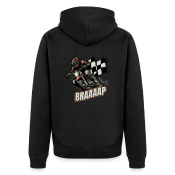 Dirt Bike Racing Motorsport Cross Moto Biker - Veste à capuche bio Premium Unisexe - noir - Dos - Nico (187cm)