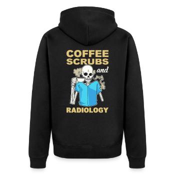 Technologie de radiologie Technologue en radiologie Rad Tech - Veste à capuche bio Premium Unisexe - noir - Dos - Nico (187cm)