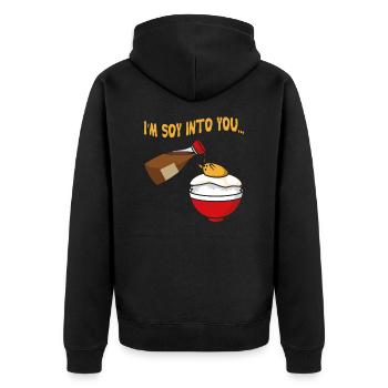 Sauce soja Kawaii I’m Soy Into You Sushi japonais - Veste à capuche bio Premium Unisexe - noir - Dos - Nico (187cm)