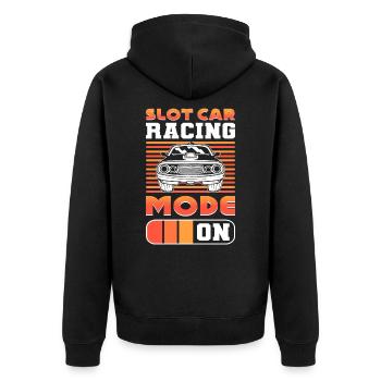 Slot Car Rennen Slot Car Race Slotcar Rennen - Unisex Premium Bio Zip Hoodie - Schwarz - Hinten - Nico (187cm)
