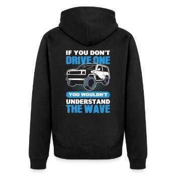 If You Don't Drive You Wouldn't Understand - Unisex Premium Organic Zip Hoodie - black - Back - Nico (187cm)