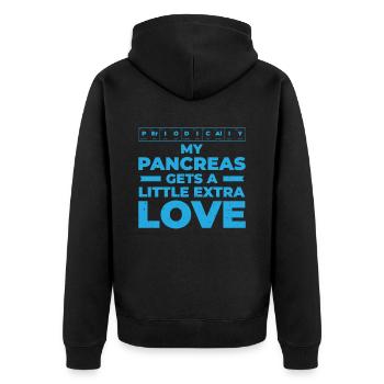 Pancréas diabétique - Veste à capuche bio Premium Unisexe - noir - Dos - Nico (187cm)