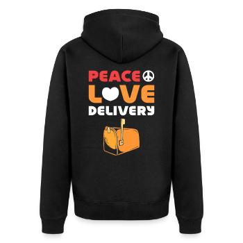 Travailleurs des postes Facteurs Postes - Veste à capuche bio Premium Unisexe - noir - Dos - Nico (187cm)