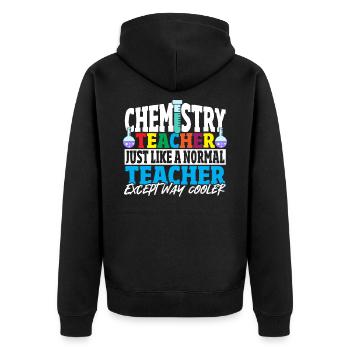 Professeur de chimie comme un professeur normal - Veste à capuche bio Premium Unisexe - noir - Dos - Nico (187cm)