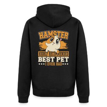 hamster rongeur rongeur animal mignon animaux - Veste à capuche bio Premium Unisexe - noir - Dos - Nico (187cm)