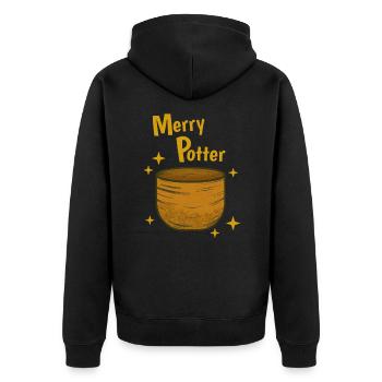 Happy Funny Pottery Hobby - Veste à capuche bio Premium Unisexe - noir - Dos - Nico (187cm)