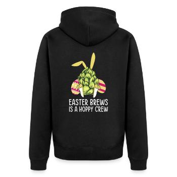 Lapins de Pâques Buveurs de bière Lapins de vacances - Veste à capuche bio Premium Unisexe - noir - Dos - Nico (187cm)