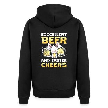 Lapins de Pâques Buveurs de bière Lapins de vacances - Veste à capuche bio Premium Unisexe - noir - Dos - Nico (187cm)