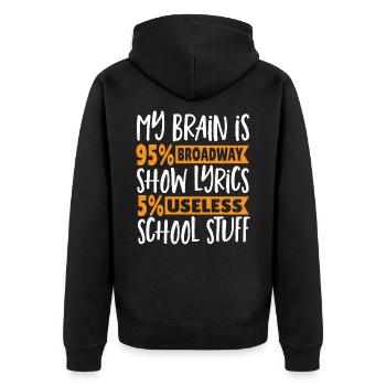 Broadway Musical-Liebhaber Musical Theater - Unisex Premium Bio Zip Hoodie - Schwarz - Hinten - Nico (187cm)