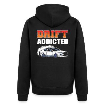 Course de voitures de drift accro à la dérive - Veste à capuche bio Premium Unisexe - noir - Dos - Nico (187cm)