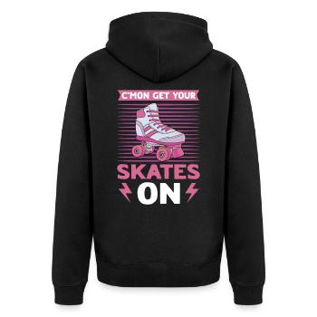 Roller Skating Roller Derby Roller Skating Skate - Veste à capuche bio Premium Unisexe - noir - Dos - Nico (187cm)