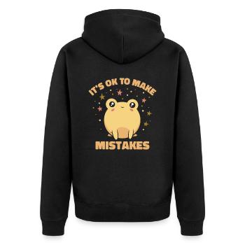 Fehler Frösche Herpetologe Wildtiere Leben Zitate - Unisex Premium Bio Zip Hoodie - Schwarz - Hinten - Nico (187cm)
