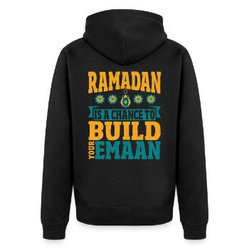 Ramadan Ramadan Moubarak islam islamique Ramadan islam - Veste à capuche bio Premium Unisexe - noir - Dos - Nico (187cm)