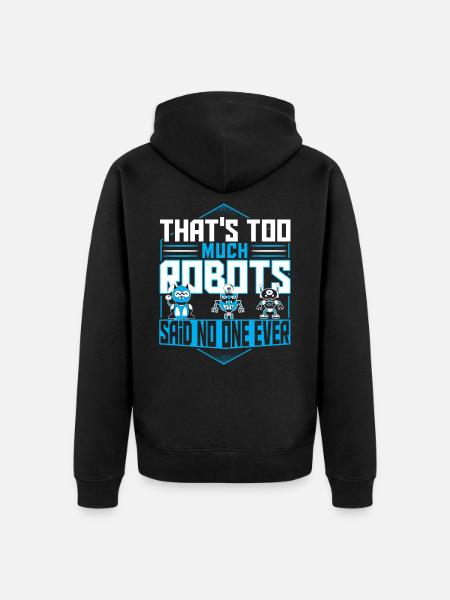 Robotik Robotik Roboter Bioengineering Digital - Unisex Premium Bio Zip Hoodie - Schwarz