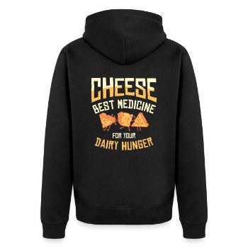 Meilleurs amateurs de fromage laitier Foodie Foodie - Veste à capuche bio Premium Unisexe - noir - Dos - Nico (187cm)