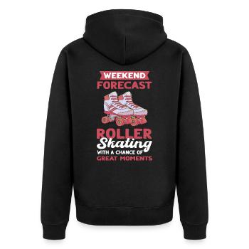 Roller Skating Roller Derby Roller Skating Roller Roller - Veste à capuche bio Premium Unisexe - noir - Dos - Nico (187cm)