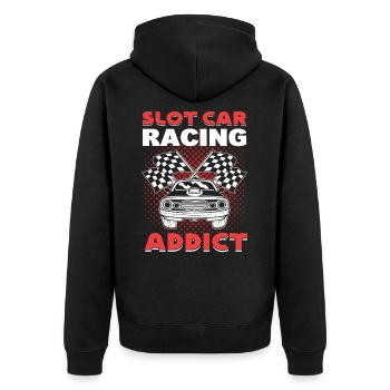 Slot Car Rennen Slot Car Race Slotcar Rennen - Unisex Premium Bio Zip Hoodie - Schwarz - Hinten - Nico (187cm)