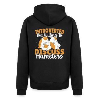 hamster rongeur rongeur animal mignon animaux - Veste à capuche bio Premium Unisexe - noir - Dos - Nico (187cm)
