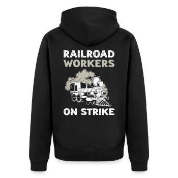 Ferroviaire Fan de chemin de fer Train passionné de train Chemin de fer - Veste à capuche bio Premium Unisexe - noir - Dos - Nico (187cm)