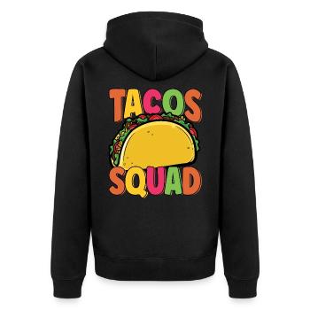 Festive Taco Squad Taco Day Matching Cinco De - Veste à capuche bio Premium Unisexe - noir - Dos - Nico (187cm)