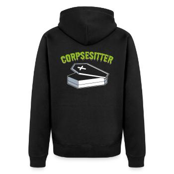 Salons funéraires Undertakers - Veste à capuche bio Premium Unisexe - noir - Dos - Nico (187cm)