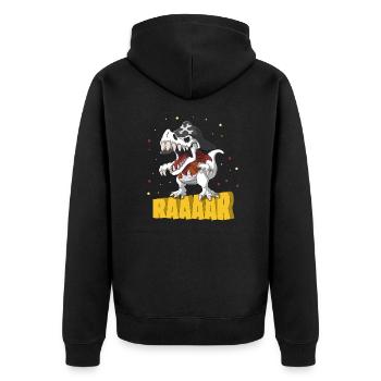 Dinosaur Pirate T-Rex Enfants Garçons et Filles - Veste à capuche bio Premium Unisexe - noir - Dos - Nico (187cm)