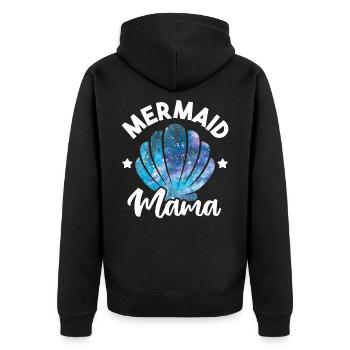 Mermaid Mama Seashell Matching Mermaid Squad - Veste à capuche bio Premium Unisexe - noir - Dos - Nico (187cm)