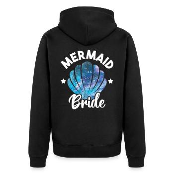 Mignon Mermaid Bride Seashell Matching Mermaid - Veste à capuche bio Premium Unisexe - noir - Dos - Nico (187cm)