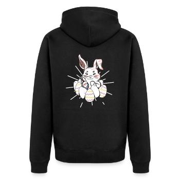 Easter Medical Bunny Eggs Soins Lapin - Veste à capuche bio Premium Unisexe - noir - Dos - Nico (187cm)