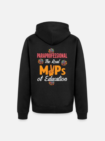 Aide-enseignante enseignante - Veste à capuche bio Premium Unisexe - noir