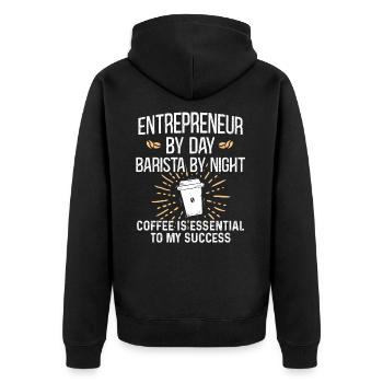 Entrepreneurs Entreprise Entrepreneuriat - Veste à capuche bio Premium Unisexe - noir - Dos - Nico (187cm)