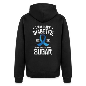 Pancréas diabétique - Veste à capuche bio Premium Unisexe - noir - Dos - Nico (187cm)