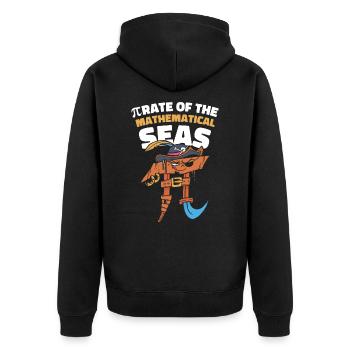 Pi Day Pirate Mathématicien Pi Symbole Numéro - Veste à capuche bio Premium Unisexe - noir - Dos - Nico (187cm)