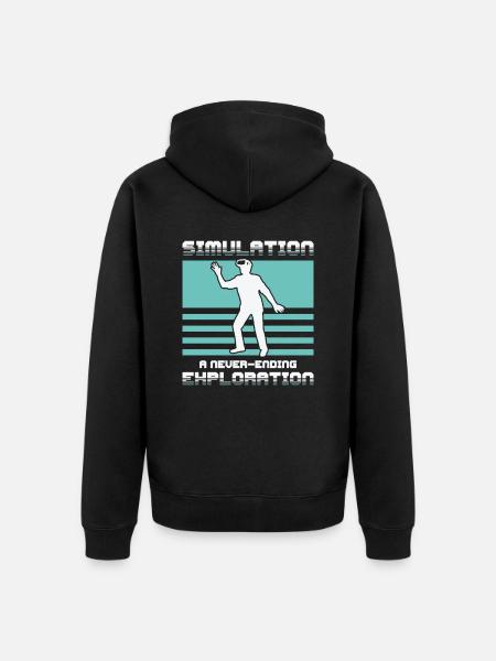 Simulation Sci Fi Futuristic Conspiracy - Veste à capuche bio Premium Unisexe - noir