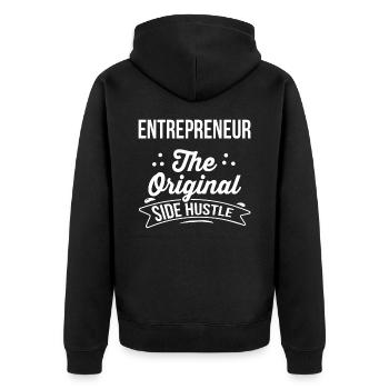 Entrepreneurs Entreprise Entrepreneuriat - Veste à capuche bio Premium Unisexe - noir - Dos - Nico (187cm)