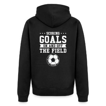 Journée internationale de la femme Objectif de la puissance du football féminin - Veste à capuche bio Premium Unisexe - noir - Dos - Nico (187cm)