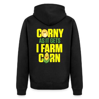Maïs Agriculture Cultures Agriculture - Veste à capuche bio Premium Unisexe - noir - Dos - Nico (187cm)