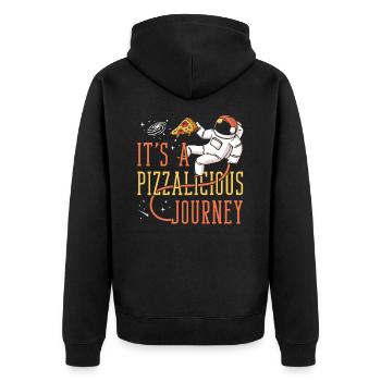 Space Pizza Lover Astronaut Fast Food - Veste à capuche bio Premium Unisexe - noir - Dos - Nico (187cm)