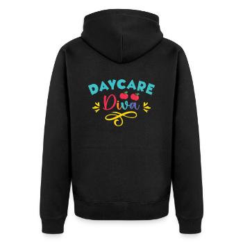 Enseignante éducatrice en éducation de la petite enfance - Veste à capuche bio Premium Unisexe - noir - Dos - Nico (187cm)