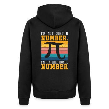 Pi Tag Retro Mathématiques Pi Symbol Mathématiques Nombre - Veste à capuche bio Premium Unisexe - noir - Dos - Nico (187cm)