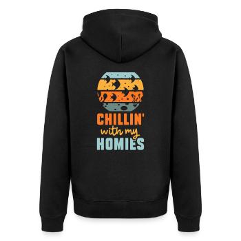 Aquarium Fische Aquatische Aquarienpfleger - Unisex Premium Bio Zip Hoodie - Schwarz - Hinten - Nico (187cm)