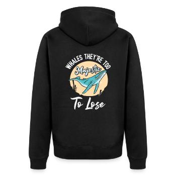 Journée mondiale de la conservation des baleines bleues Animaux marins - Veste à capuche bio Premium Unisexe - noir - Dos - Nico (187cm)