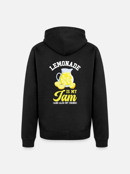 Lemon Fruit Lemonade Citrus - Unisex Premium Organic Zip Hoodie - black