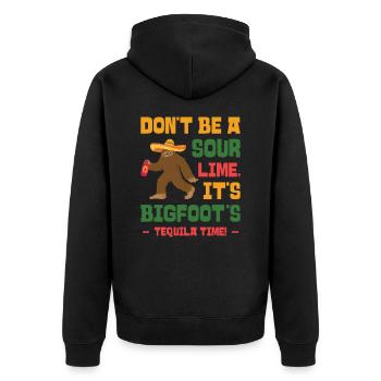 Cinco de Mayo Cryptozoology Bigfoot Fiesta Cryptid - Unisex Premium Organic Zip Hoodie - black - Back - Nico (187cm)